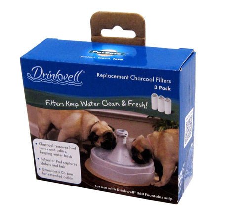 Drinkwell 360 Fountain Charcoal Filters White 1ea/3 pk - Petsplace.store