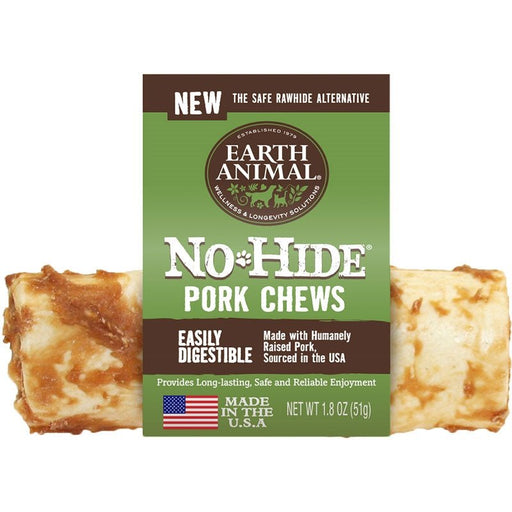 Earth Animal Dog No - Hide Pork 4 Inches (Case Of 24) - Petsplace.store