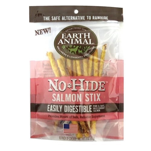 Earth Animal No Hide Salmon Chews Dog Treats; 10 Pack - Petsplace.store