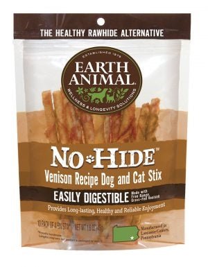 Earth Animal No Hide Venison Chews Dog Treats; 10 Pack - Petsplace.store