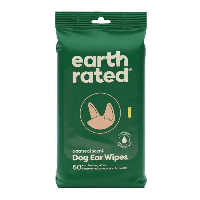 Earth Rated Dog Ear Wipes 60 Count - Petsplace.store