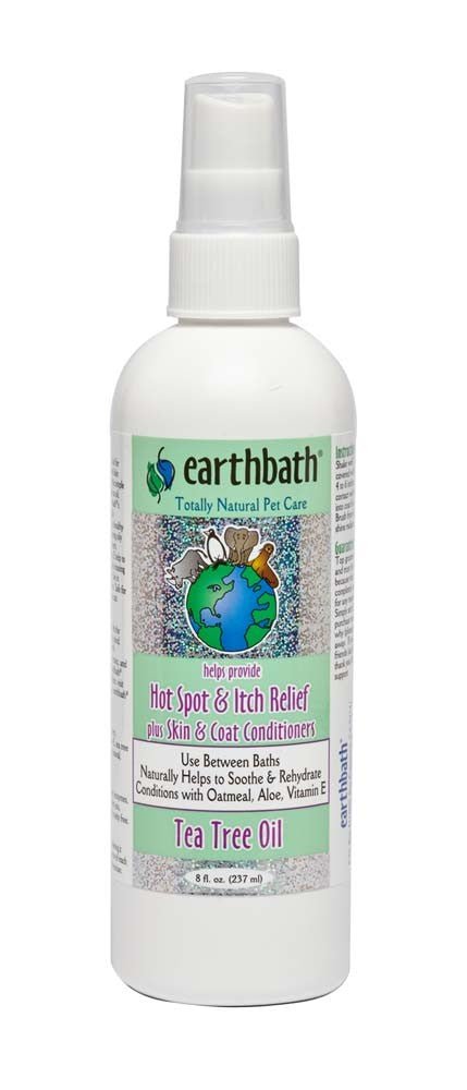 Earthbath Hot Spot Relief Spray for Dogs, Tea Tree & Aloe Vera 1ea/8 oz - Petsplace.store