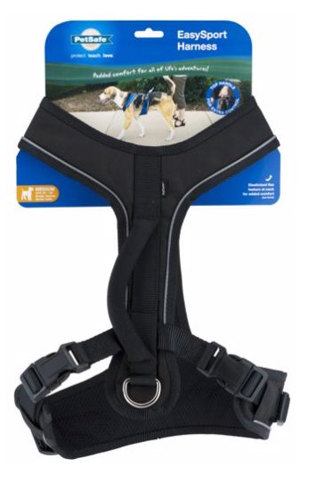 EasySport Comfortable Dog Harness Black 1ea/MD - Petsplace.store