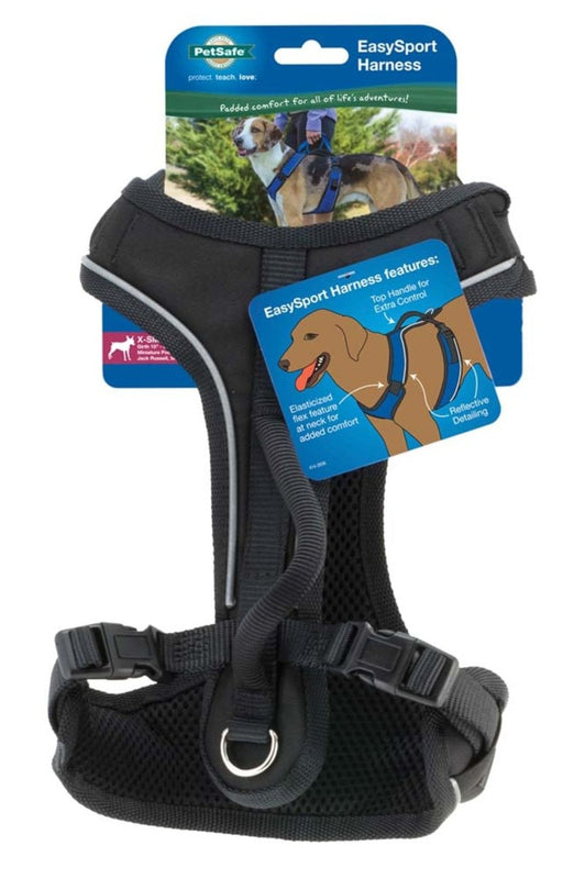 EasySport Comfortable Dog Harness Black 1ea/XS - Petsplace.store