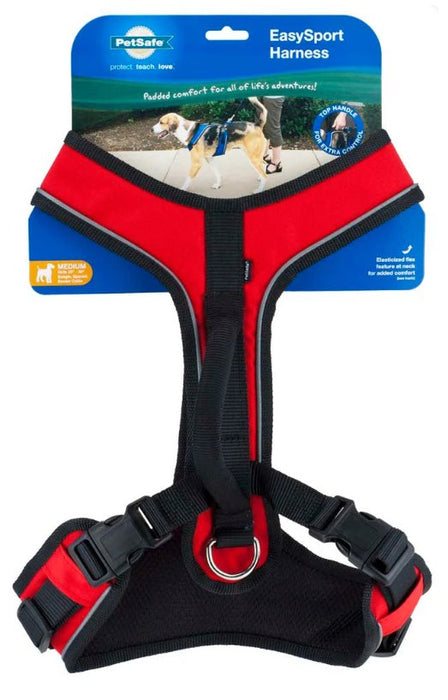 EasySport Comfortable Dog Harness Red 1ea/MD - Petsplace.store