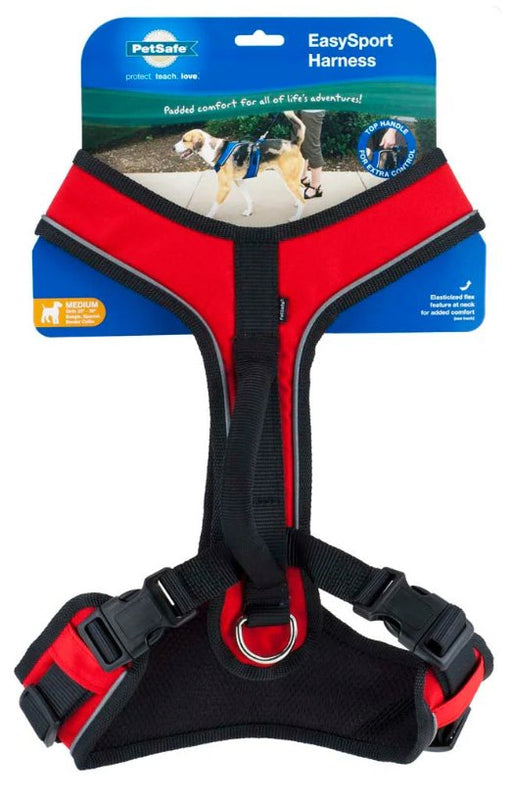 EasySport Comfortable Dog Harness Red 1ea/MD - Petsplace.store