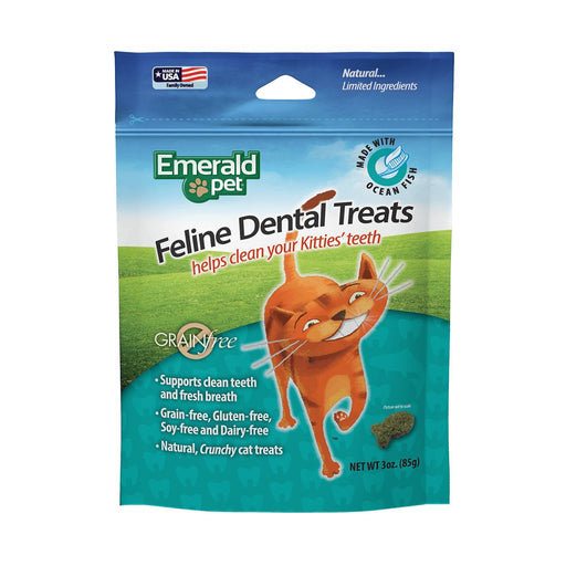 Emerald Pet Feline Dental Cat Treats Ocean Fish 1ea/3 oz - Petsplace.store