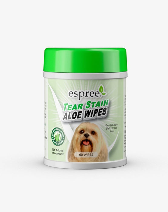 Espree Tear Stain Aloe Wipes 1ea/60 ct - Petsplace.store