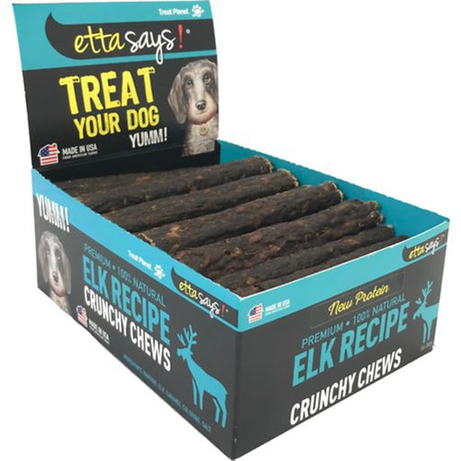 Etta Says! Crunchy Elk Chew Dog Treat Elk 20ea/7 in, 20 ct - Petsplace.store