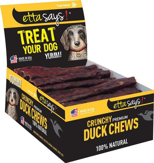 Etta Says! Premium Crunchy - 4.5 Inch Duck Pos - Sold As Display Box Only - Note Individual Units Not Upc Labeled - Petsplace.store