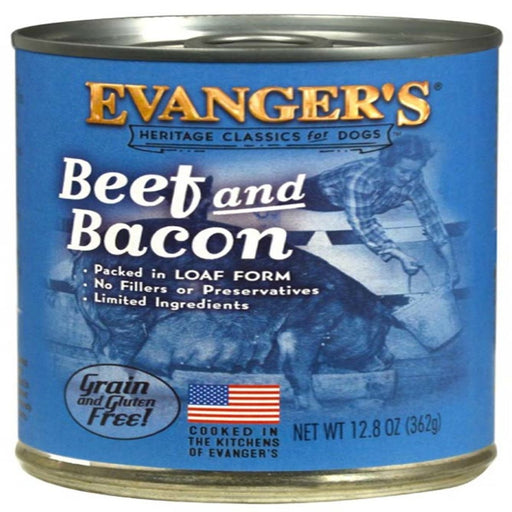 Evanger's Heritage Classic Wet Dog Food Beef & Bacon 12.8oz. (Case of 12) - Petsplace.store