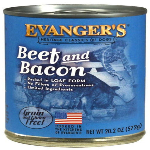 Evanger's Heritage Classic Wet Dog Food Beef & Bacon 20.2oz. (Case of 12) - Petsplace.store