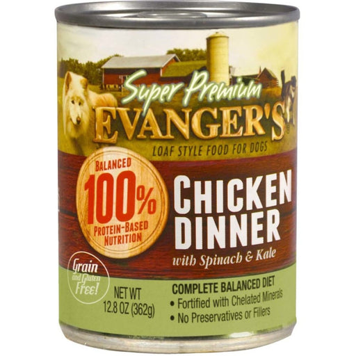 Evanger's Super Premium Wet Dog Food Chicken 12.8oz. (Case of 12) - Petsplace.store