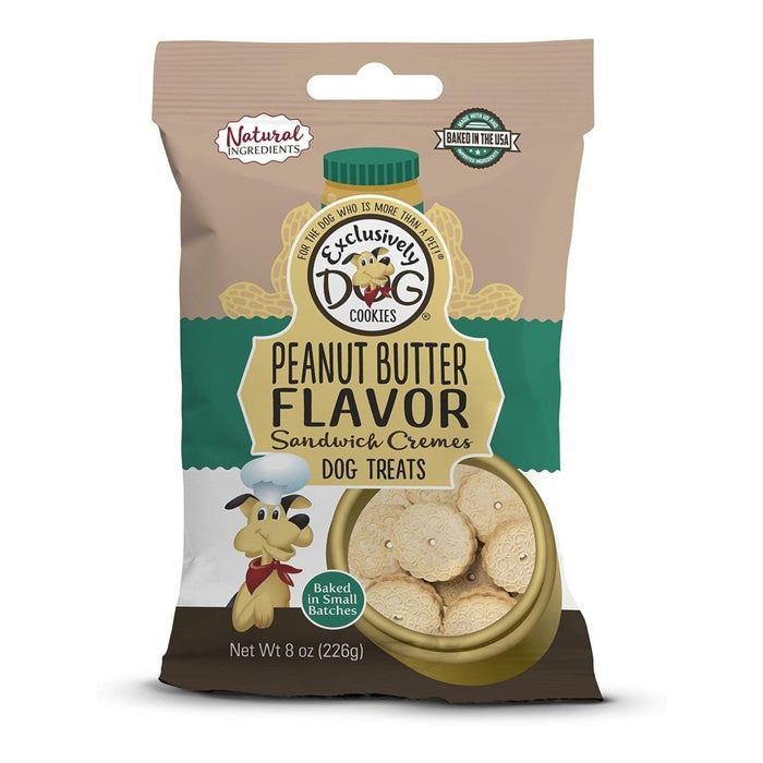 Exclusively Pet Sandwich Cremes Peanut Butter 8oz. - Petsplace.store