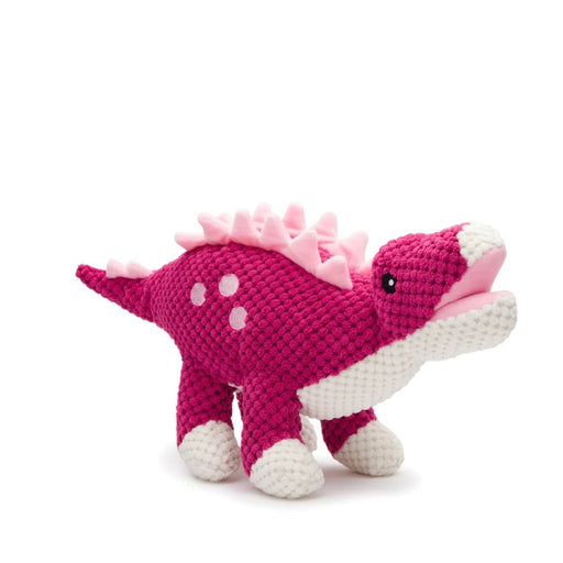 Fabdog Dog Floppy Stegosaurus Dinosaur Pink Large - Petsplace.store