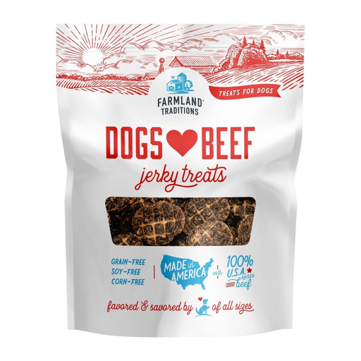 Farmland Traditions Dogs Love Beef Jerky Dog Treats 1ea/40oz. - Petsplace.store