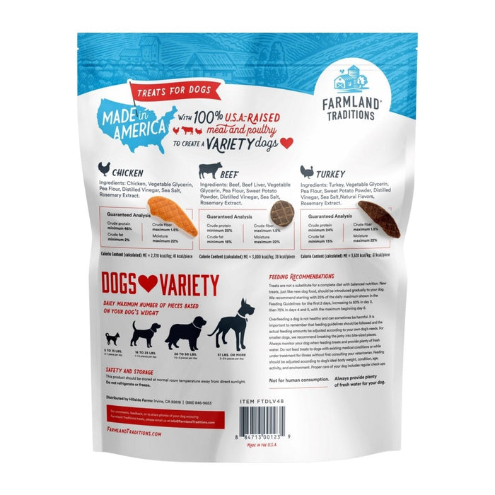 Farmland Traditions Dogs Love Variety Jerky Dog Treats 1ea/48oz. - Petsplace.store