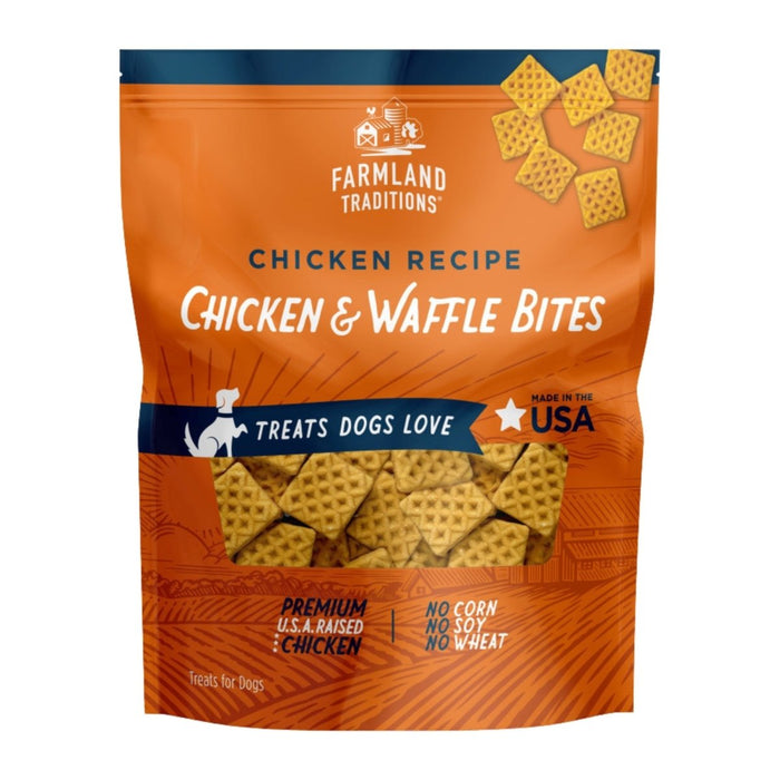 Farmland Traditions Simple Snacks Chicken and Waffle Bites Dog Treats 1ea/16oz. - Petsplace.store