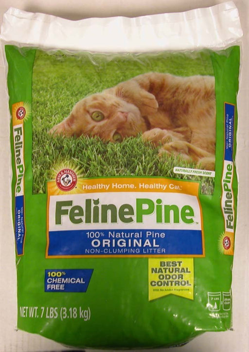 Feline Pine Original Non - Clumping Cat Litter 1ea/7 lb - Petsplace.store