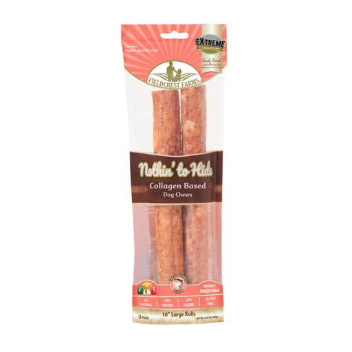 Fieldcrest Farms Nothin' to Hide Collagen Roll Dog Chew Salmon, 1ea/10 in, 2 pk - Petsplace.store