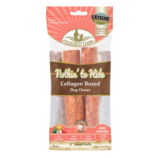 Fieldcrest Farms Nothin' to Hide Collagen Roll Dog Chew Salmon, 1ea/5 in, 2 pk - Petsplace.store