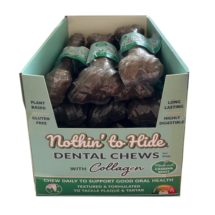 Fieldcrest Farms Nothin' to Hide Dental Bone Collagen Dog Chew Display Beef 5 in (Case of 24) - Petsplace.store