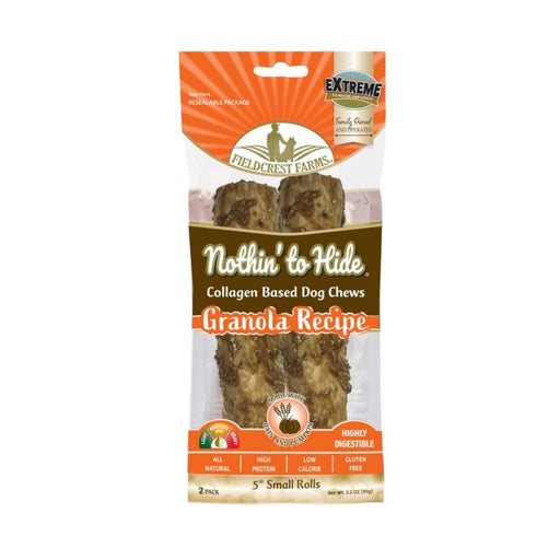 Fieldcrest Farms Nothin' To Hide Roll Dog Treat Granola, 1ea/SM, 5 in - Petsplace.store