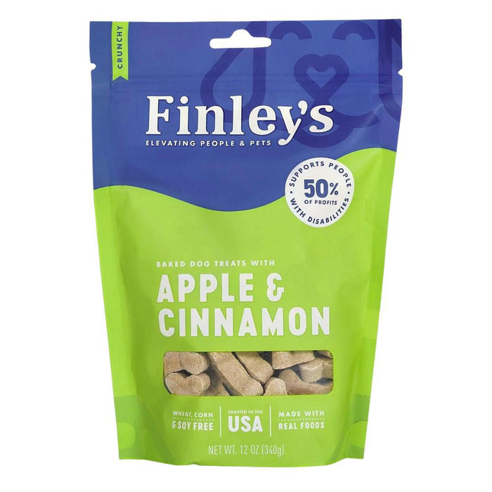 Finleys Dog Crunchy Biscuits Apple And Cinnamon 12oz. - Petsplace.store