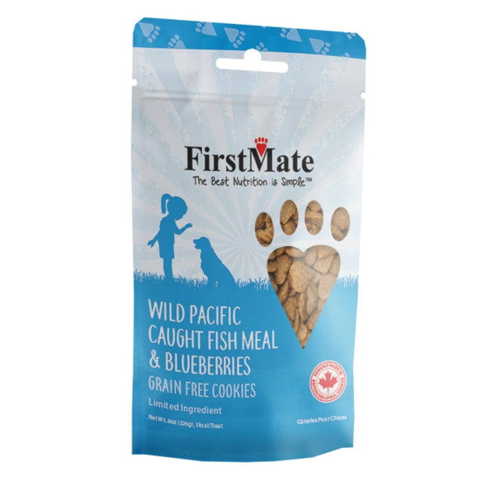 Firstmate Dog Limited Ingredient Grain Free Fish & Blueberry Treat 8oz. - Petsplace.store