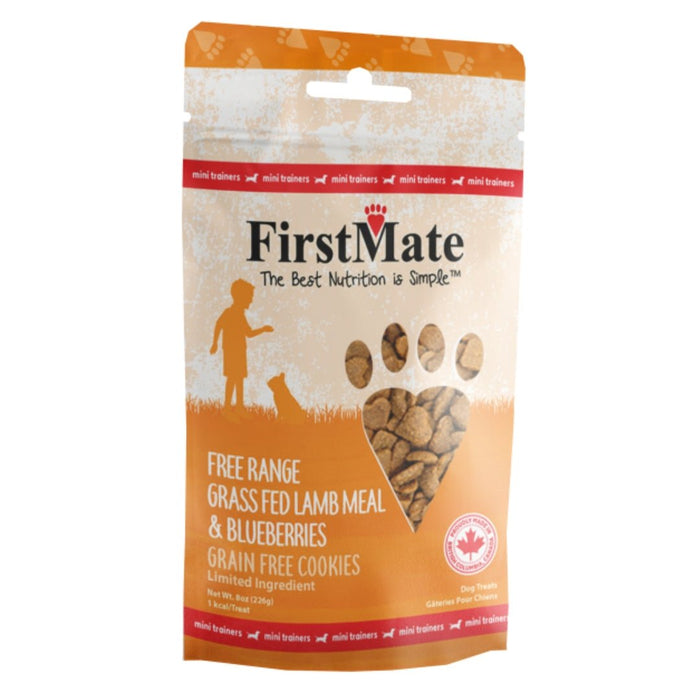 Firstmate Dog Limited Ingredient Grain Free Mini Lamb Blueberry Treat 8oz. - Petsplace.store