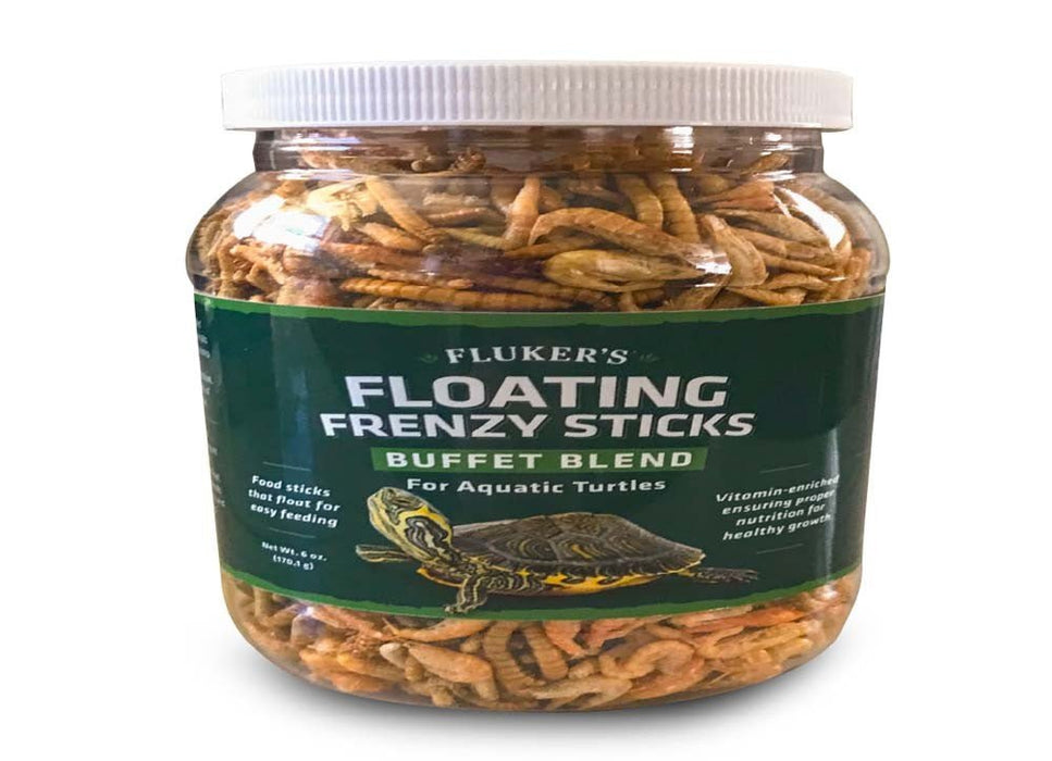 Fluker's Buffet Blend Aquatic Turtles Floating Frenzy Sticks Freeze Dried Food 1ea/6 oz - Petsplace.store