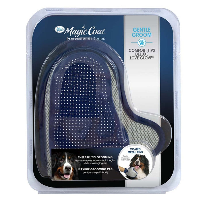 Four Paws Magic Coat Professional Series Comfort Tips Deluxe Dog Grooming Glove One Size - Petsplace.store