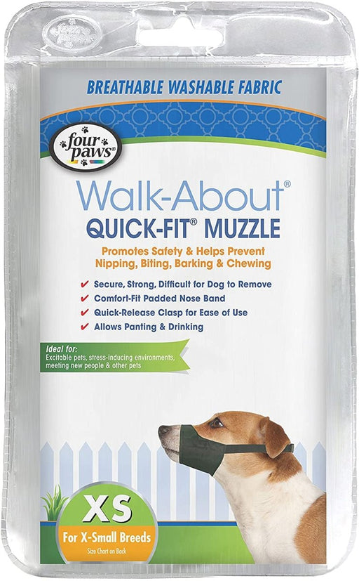 Four Paws Walk - About Quick - Fit Dog Muzzle 1ea/1 - XS - Petsplace.store