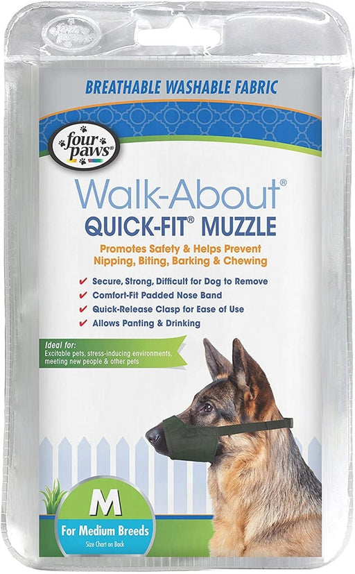 Four Paws Walk - About Quick - Fit Dog Muzzle 1ea/3 - Medium - Petsplace.store