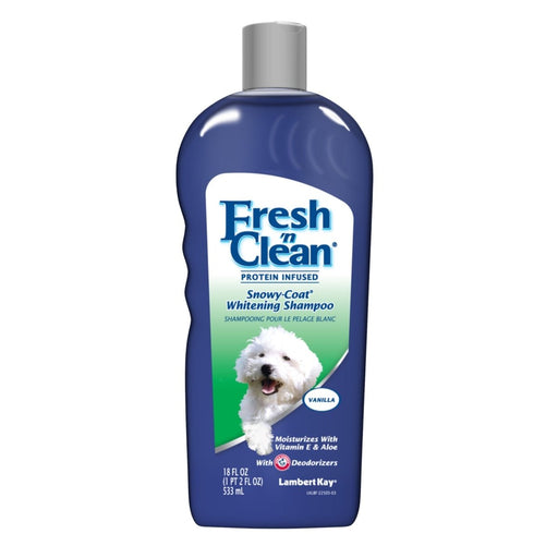 Fresh N Clean Protein Infused Snowy Coat Whitening Shampoo 1ea/18 fl oz - Petsplace.store