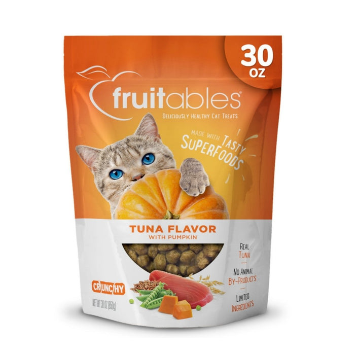 Fruitables Limited Ingredient Crunchy Cat Treats Tuna w/Pumpkin, 1ea/30oz. - Petsplace.store