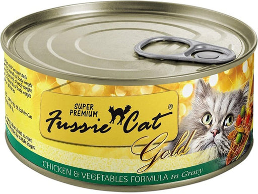 **Fussie Cat Gold Chicken Veg Gravy 2.82oz. (Case of 24) - Petsplace.store