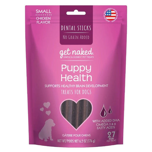 Get Naked Puppy Health Grain - Free Dental Stick Dog Treats Chicken 1ea/6.2 oz, SM - Petsplace.store