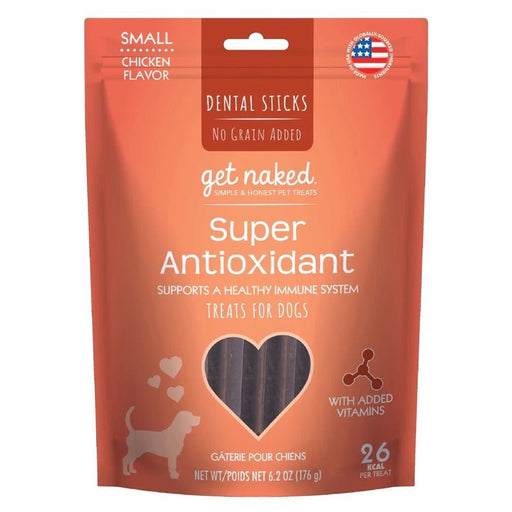 Get Naked Super Antioxidant Grain - Free Dental Stick Dog Treats Chicken 1ea/6.2 oz, SM - Petsplace.store