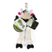 Godog Checkers Skinny Cow Dog Toy Black/White Mini - Petsplace.store