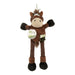 Godog Checkers Skinny Horse Dog Toy Brown Large - Petsplace.store