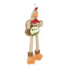 Godog Checkers Skinny Rooster Dog Toy Brown Large - Petsplace.store