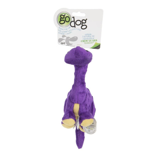 Godog Dinos Bruto The Brontosaurus Dog Toy Purple Small - Petsplace.store