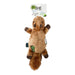 Godog Flatz Squirrel Squeaky Plush Flattie Dog Toy Brown Large - Petsplace.store