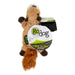 Godog Flatz Squirrel Squeaky Plush Flattie Dog Toy Brown XSmall - Petsplace.store