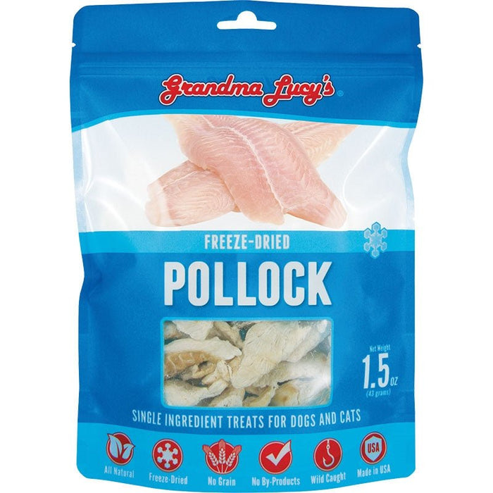 Grandma Lucys Dog Cat Freeze - Dried Singles Pollock 1.5oz. - Petsplace.store