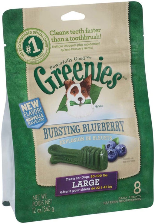 Greenies Dog Dental Treats Large Blueberry 1ea/12 oz, 8 ct - Petsplace.store