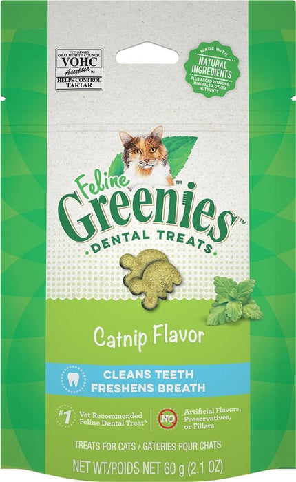 Greenies Feline Adult Cat Dental Treats Catnip 1ea/2.1 oz - Petsplace.store