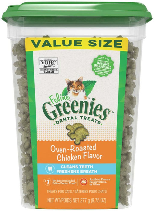 Greenies Feline Adult Cat Dental Treats Oven Roasted Chicken 1ea/9.75 oz - Petsplace.store