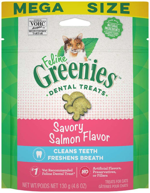 Greenies Feline Adult Cat Dental Treats Savory Salmon 1ea/4.6 oz - Petsplace.store